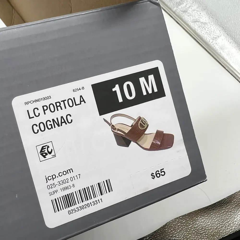 Liz Claiborne Womens Portola Heeled Sandals Cognac Brown Size 10M